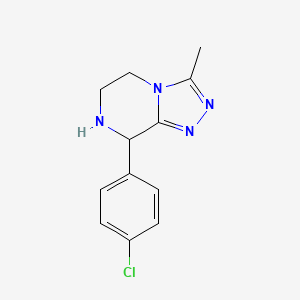 molecular formula C12H13ClN4 B13698808 8-(4-Chlorophenyl)-3-methyl-5,6,7,8-tetrahydro-[1,2,4]triazolo[4,3-a]pyrazine 