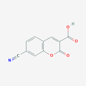 molecular formula C11H5NO4 B13698846 7-Cyano-2-oxo-2H-chromene-3-carboxylic Acid 