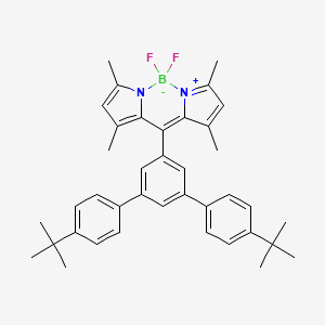 molecular formula C39H43BF2N2 B13698848 8-[3,5-Bis(4-tert-butylphenyl)phenyl]-2,2-difluoro-4,6,10,12-tetramethyl-3-aza-1-azonia-2-boranuidatricyclo[7.3.0.03,7]dodeca-1(12),4,6,8,10-pentaene 