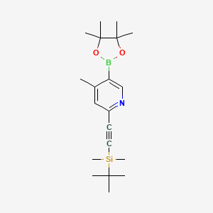 2-((tert-Butyldimethylsilyl)ethynyl)-4-methyl-5-(4,4,5,5-tetramethyl-1,3,2-dioxaborolan-2-yl)pyridine