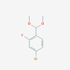 molecular formula C9H10BrFO2 B1369888 4-Bromo-1-(dimethoxymethyl)-2-fluorobenzene CAS No. 439814-87-6