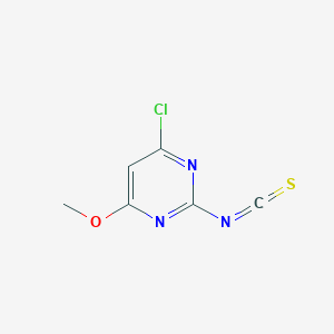 molecular formula C6H4ClN3OS B13698895 4-Chloro-2-isothiocyanato-6-methoxypyrimidine 