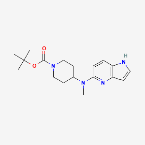 molecular formula C18H26N4O2 B13698898 tert-butyl 4-(methyl(1H-pyrrolo[3,2-b]pyridin-5-yl)amino)piperidine-1-carboxylate 