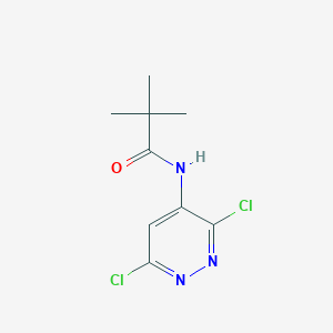 molecular formula C9H11Cl2N3O B13698931 N-(3,6-Dichloro-4-pyridazinyl)pivalamide 