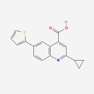 2-Cyclopropyl-6-(2-thienyl)quinoline-4-carboxylic Acid