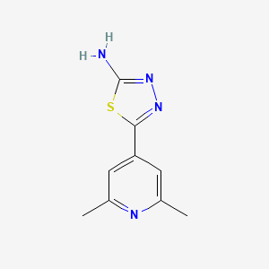 molecular formula C9H10N4S B13698953 5-(2,6-Dimethylpyridin-4-yl)-1,3,4-thiadiazol-2-amine 