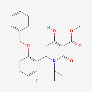 Ethyl 6-(2-(benzyloxy)-6-fluorophenyl)-4-hydroxy-1-isopropyl-2-oxo-1,2-dihydropyridine-3-carboxylate