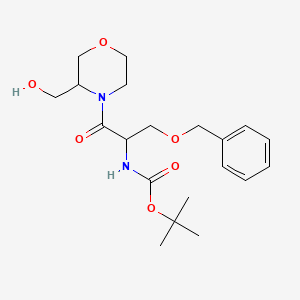 molecular formula C20H30N2O6 B13698980 (R)-3-(Benzyloxy)-2-(Boc-amino)-1-[(S)-3-(hydroxymethyl)morpholino]-1-propanone 