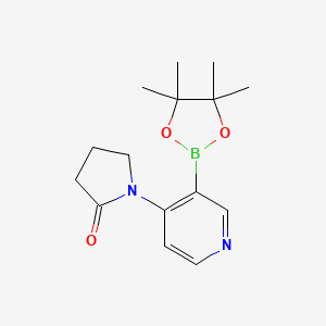 molecular formula C15H21BN2O3 B13699006 1-(3-(4,4,5,5-Tetramethyl-1,3,2-dioxaborolan-2-YL)pyridin-4-YL)pyrrolidin-2-one 