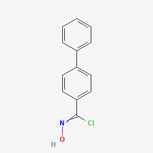 molecular formula C13H10ClNO B13699047 N-Hydroxybiphenyl-4-carbimidoyl Chloride 