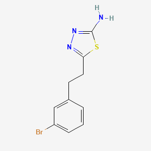 molecular formula C10H10BrN3S B13699078 2-Amino-5-(3-bromophenethyl)-1,3,4-thiadiazole 