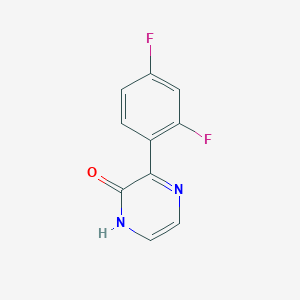 molecular formula C10H6F2N2O B13699117 3-(2,4-Difluorophenyl)pyrazin-2(1H)-one 