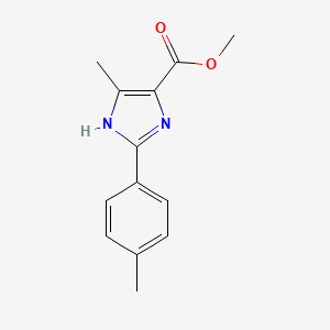 molecular formula C13H14N2O2 B13699126 Methyl 5-methyl-2-(p-tolyl)-1H-imidazole-4-carboxylate 