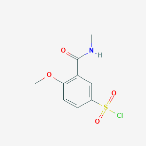 molecular formula C9H10ClNO4S B1369914 4-甲氧基-3-[(甲氨基)羰基]苯磺酰氯 CAS No. 918933-10-5
