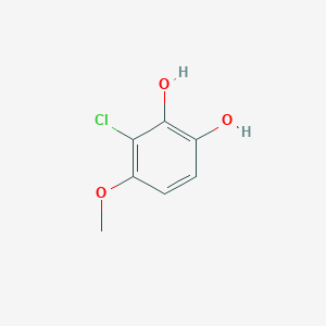 molecular formula C7H7ClO3 B13699144 3-Chloro-4-methoxy-1,2-benzenediol 