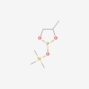 molecular formula C6H15O3PSi B13699156 4-Methyl-2-[(trimethylsilyl)oxy]-1,3,2-dioxaphospholane 