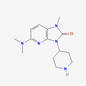 molecular formula C14H21N5O B13699159 5-Dimethylamino-1-methyl-3-piperidin-4-yl-1,3-dihydroimidazo[4,5-b]pyridin-2-one 