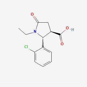 B1369916 (2R,3R)-2-(2-Chloro-phenyl)-1-ethyl-5-oxo-pyrrolidine-3-carboxylic acid CAS No. 1175848-28-8