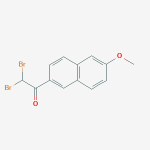 molecular formula C13H10Br2O2 B13699218 Ethanone, 2,2-dibromo-1-(6-methoxy-2-naphthalenyl)- CAS No. 52997-56-5