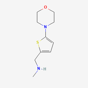 molecular formula C10H16N2OS B1369923 N-甲基-N-[(5-吗啉-4-基噻吩-2-基)甲基]胺 CAS No. 879896-62-5