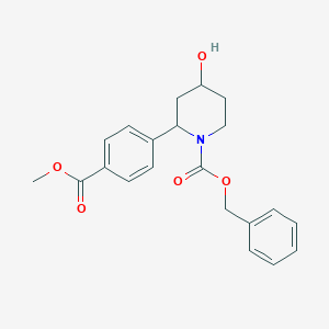 (2S,4S)-1-Cbz-4-hydroxy-2-[4-(methoxycarbonyl)phenyl]piperidine