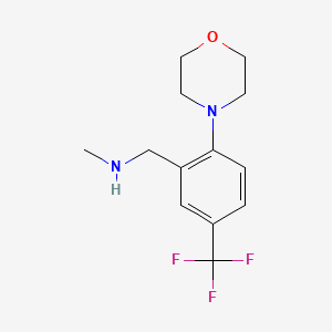 molecular formula C13H17F3N2O B1369925 N-methyl-2-morpholino-5-(trifluoromethyl)benzylamine CAS No. 886851-52-1
