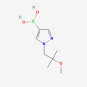 molecular formula C8H15BN2O3 B13699269 1-(2-Methoxy-2-methylpropyl)pyrazole-4-boronic Acid 