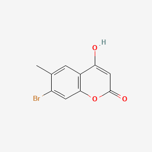 molecular formula C10H7BrO3 B13699271 7-Bromo-4-hydroxy-6-methylcoumarin 