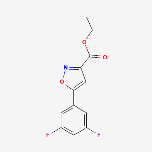 molecular formula C12H9F2NO3 B13699272 Ethyl 5-(3,5-Difluorophenyl)isoxazole-3-carboxylate 