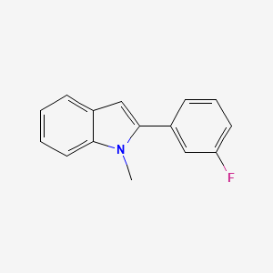 molecular formula C15H12FN B13699312 2-(3-Fluorophenyl)-1-methylindole 