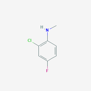 molecular formula C7H7ClFN B1369932 2-氯-4-氟-N-甲基苯胺 CAS No. 823189-16-8