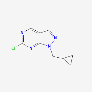 molecular formula C9H9ClN4 B13699324 6-Chloro-1-(cyclopropylmethyl)-1H-pyrazolo[3,4-d]pyrimidine 