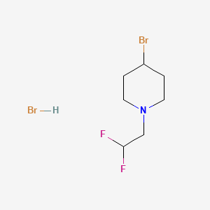 molecular formula C7H13Br2F2N B13699348 4-Bromo-1-(2,2-difluoroethyl)piperidine Hydrobromide 