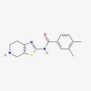 molecular formula C15H17N3OS B13699361 3,4-Dimethyl-N-(4,5,6,7-tetrahydrothiazolo[5,4-c]pyridin-2-yl)benzamide 