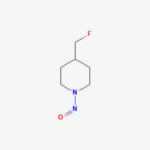 molecular formula C6H11FN2O B13699372 4-(Fluoromethyl)-1-nitrosopiperidine 