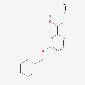 3-[3-(Cyclohexylmethoxy)phenyl]-3-hydroxypropanenitrile