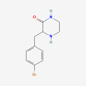 molecular formula C11H13BrN2O B13699408 3-(4-Bromo-benzyl)-piperazin-2-one CAS No. 1246549-63-2