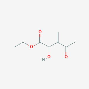 molecular formula C8H12O4 B13699425 Ethyl 2-Hydroxy-3-methylene-4-oxopentanoate 