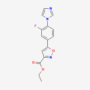 Ethyl 5-[3-Fluoro-4-(1-imidazolyl)phenyl]isoxazole-3-carboxylate