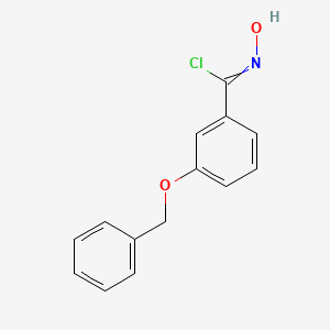 molecular formula C14H12ClNO2 B13699462 3-(Benzyloxy)-N-hydroxybenzimidoyl Chloride 