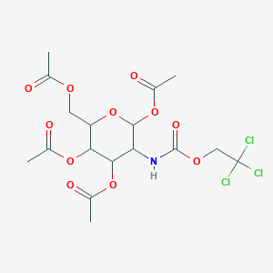 molecular formula C17H22Cl3NO11 B13699464 [3,4,6-Triacetyloxy-5-(2,2,2-trichloroethoxycarbonylamino)oxan-2-yl]methyl acetate 