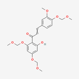 molecular formula C22H26O9 B13699468 1-[2-Hydroxy-4,6-bis(methoxymethoxy)phenyl]-3-[3-methoxy-4-(methoxymethoxy)phenyl]-2-propen-1-one 