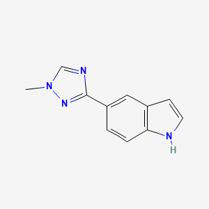 molecular formula C11H10N4 B13699479 5-(1-Methyl-1H-1,2,4-triazol-3-yl)indole 