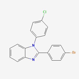 molecular formula C19H12BrClN2 B13699491 2-(4-Bromophenyl)-1-(4-chlorophenyl)benzimidazole 