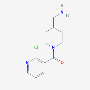 molecular formula C12H16ClN3O B1369953 (4-(Aminomethyl)piperidin-1-yl)(2-chloropyridin-3-yl)methanone 