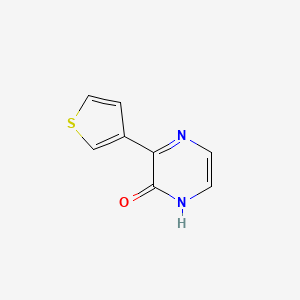 molecular formula C8H6N2OS B13699540 3-(3-Thienyl)pyrazin-2(1H)-one 