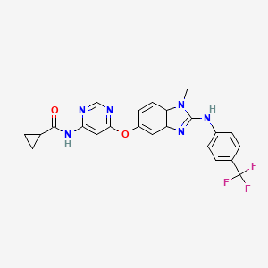 N-[6-[[1-Methyl-2-[[4-(trifluoromethyl)phenyl]amino]-5-benzimidazolyl]oxy]-4-pyrimidinyl]cyclopropanecarboxamide