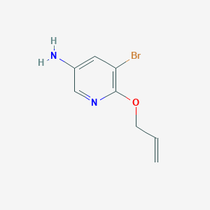 molecular formula C8H9BrN2O B13699546 3-Amino-6-(allyloxy)-5-bromopyridine 