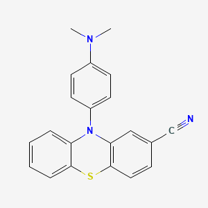 molecular formula C21H17N3S B13699561 10-(4-(Dimethylamino)phenyl)-10H-phenothiazine-2-carbonitrile 