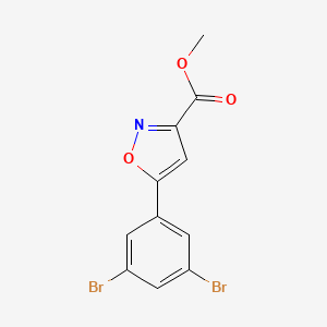 molecular formula C11H7Br2NO3 B13699580 Methyl 5-(3,5-Dibromophenyl)isoxazole-3-carboxylate 